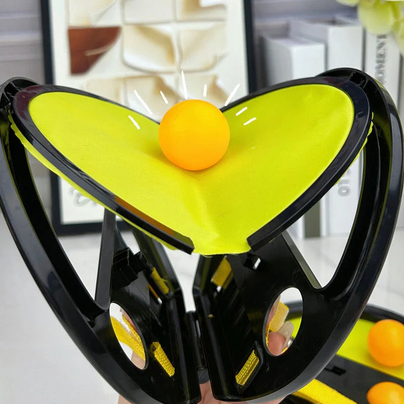 Double Player Ball Catch Toy – Interactive Parent-Child Toss & Catch Game Set with 1 Racket & 2 Balls | Fun Indoor Outdoor Educational Toy for Kids