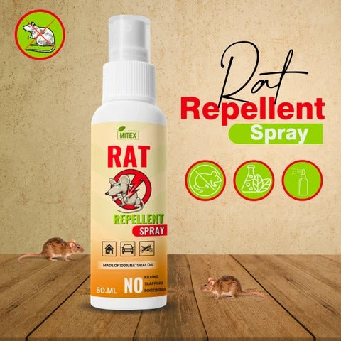 Rat Repellent Spray – Protects Car Wires & Engine, Home & Office Use, Long-Lasting (50ml)