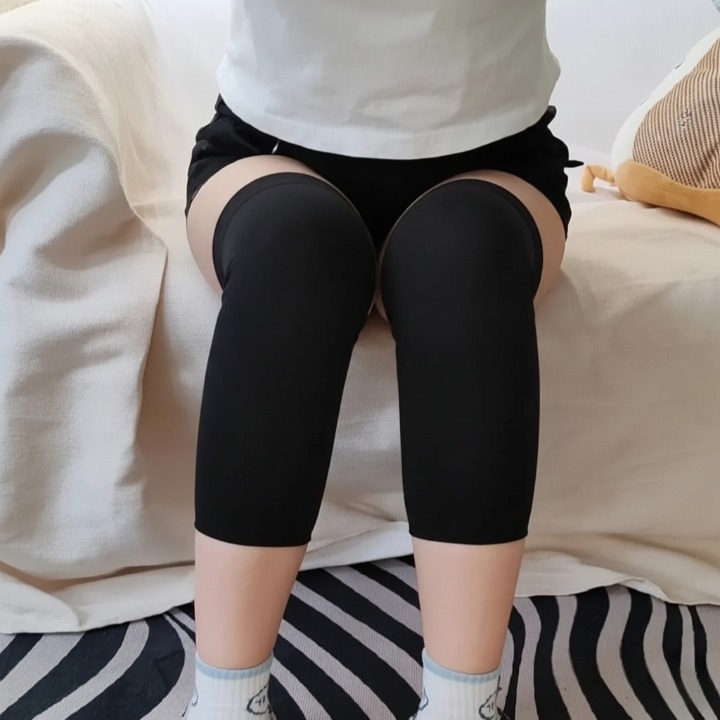 1 Pair Thermal Wool Knee Brace Sleeves – Long Warm Leg Support For Winter, Pain Relief & Joint Protection For Men And Women (Black)