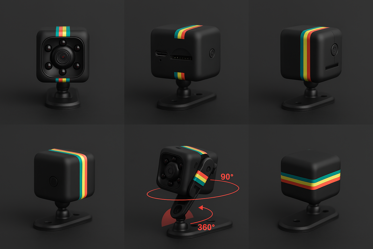 SQ10 Mini Hidden Camera with Night Vision – HD Recording, Motion Detection & Adjustable Holding Stand