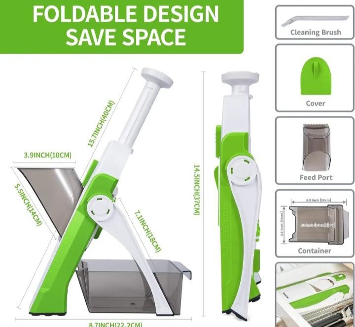 Safe And Multifunctional Mandoline Slicer Adjustable Vegetable Cutter, Precision Slicing Machine For Potatoes, Onions, Carrots, Cucumbers, And Fruits Rs 1,487