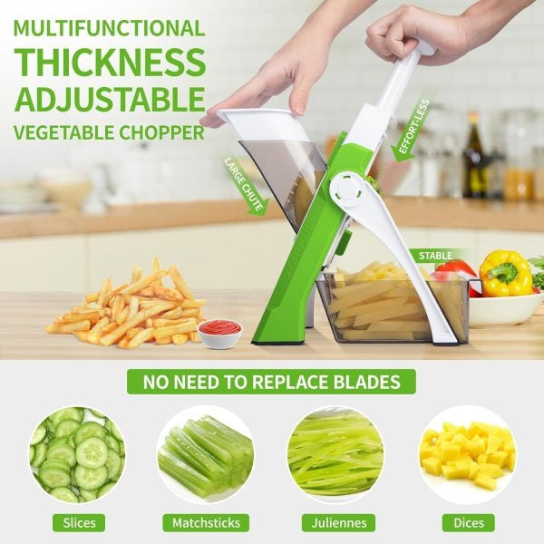 Safe And Multifunctional Mandoline Slicer Adjustable Vegetable Cutter, Precision Slicing Machine For Potatoes, Onions, Carrots, Cucumbers, And Fruits Rs 1,487