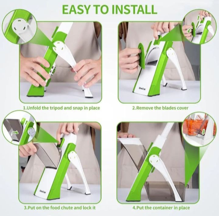 Safe And Multifunctional Mandoline Slicer Adjustable Vegetable Cutter, Precision Slicing Machine For Potatoes, Onions, Carrots, Cucumbers, And Fruits Rs 1,487