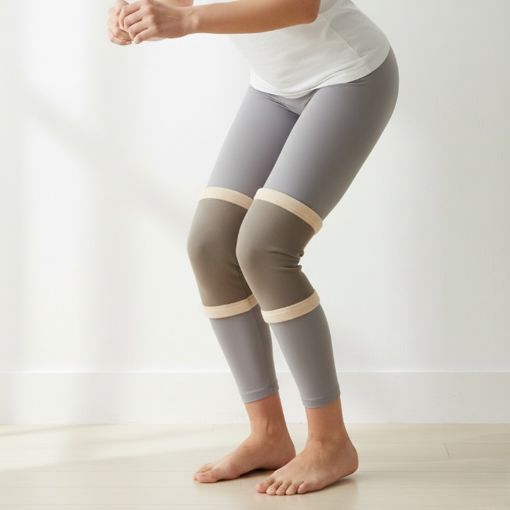 1 Pair Elastic Knee Support Sleeve – Compression Knee Cover For Pain Relief, Joint Protection, And Sports Injury Recovery For Men And Women