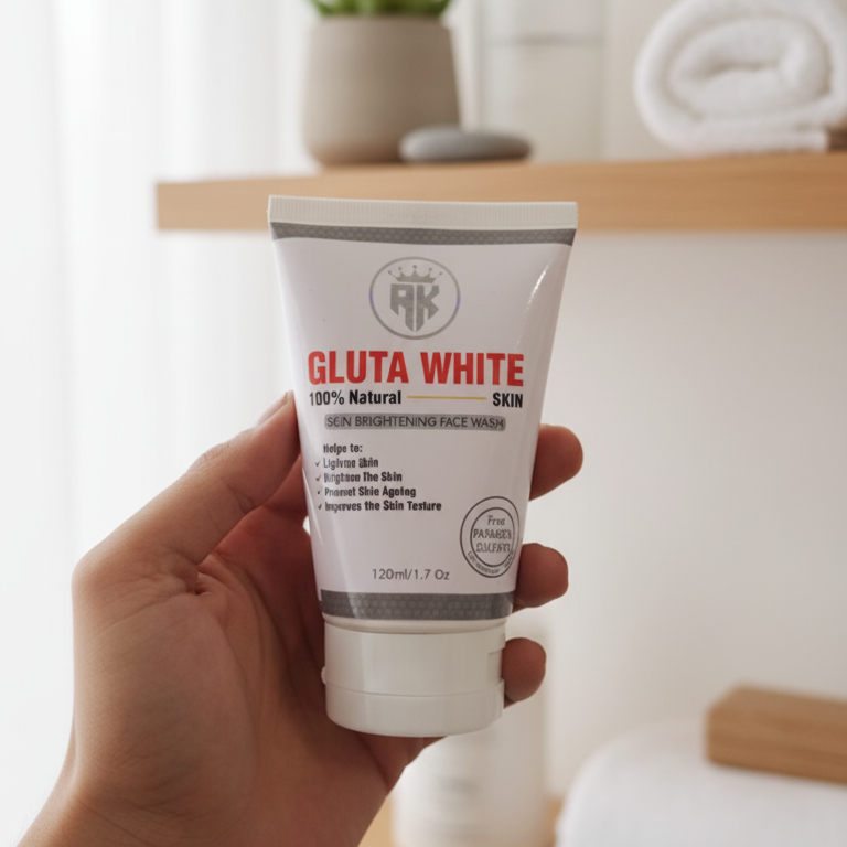 Gluta White Skin Brightening Face Wash 120ml – 100% Natural Formula For Clear, Radiant, And Smooth Skin