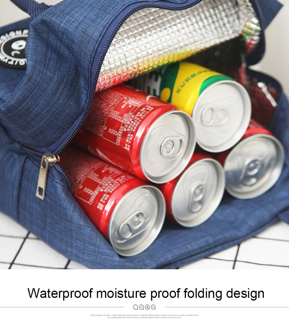 Portable Thermal Insulated Lunch Bag – Stylish And Durable Lunch Box Tote Cooler For Women, Perfect For School, Office, Outing, And Picnic (Random Color)