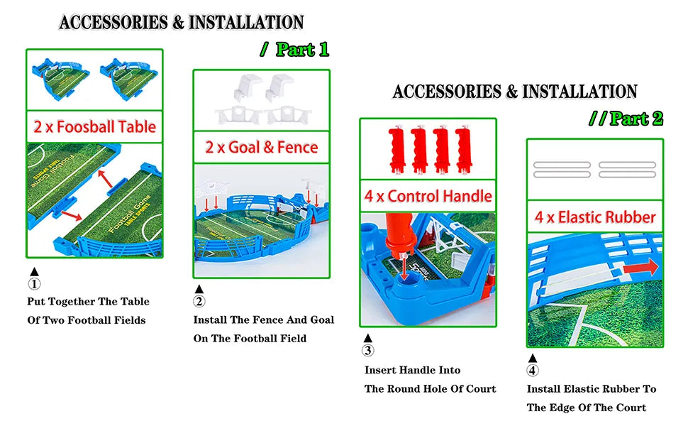 Mini Tabletop Football Game Set Soccer Table Competition Sports Games Tabletop Games Toys Board Game for Family Game Match Game Board Match Game Two Player Game Finger Sports Football Party Board Games Interactive Board Toys