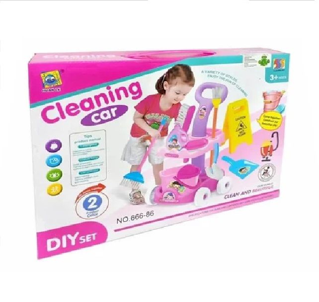 Baby Cleaning Car Set Kit With Trolley With Accessories