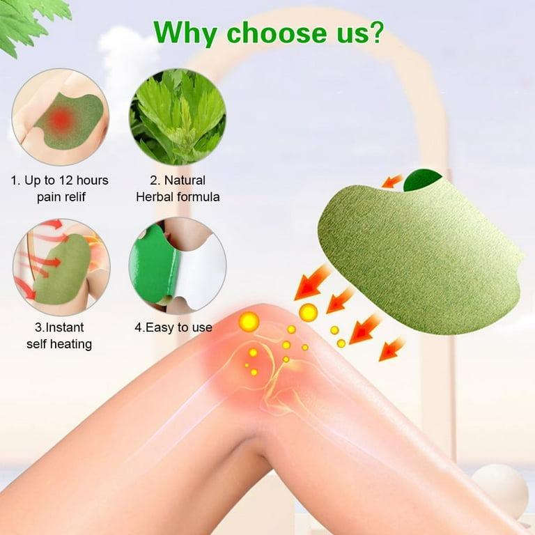 Natural Herbal 12 Pcs Knee Pain Relief Patch, Non-Woven Comfortable Heating Pads For Joint, Muscle, And Arthritis Pain Relief Therapy