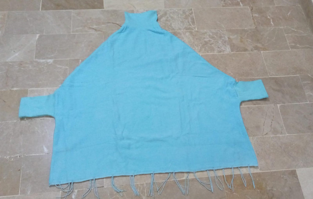 Winter Fleece Poncho for Women - Pink