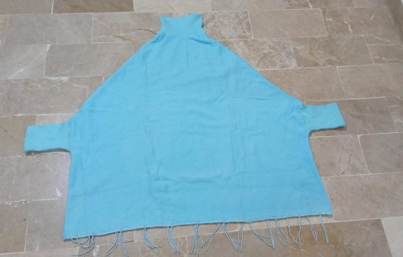 Winter Fleece Poncho for Women - Pink