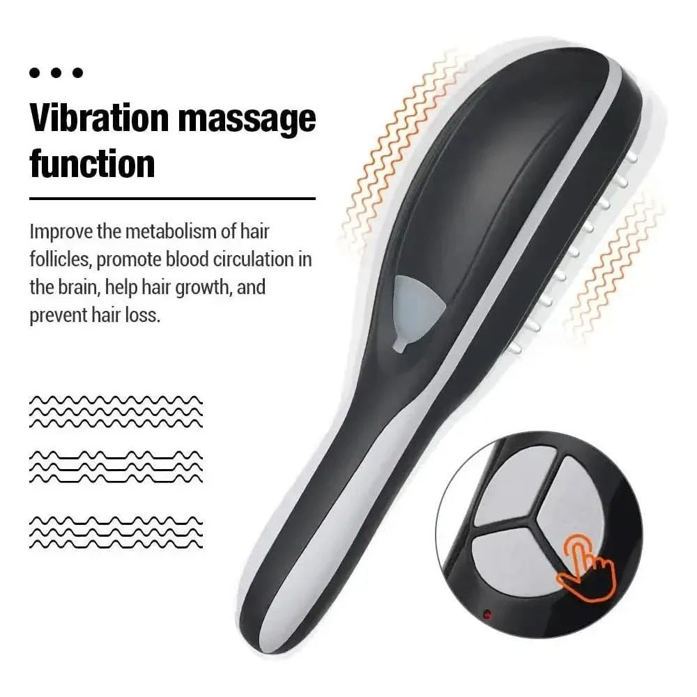 Electric Comb Massager Hair Massage Comb Meridian Therapy Scalp Massager for Stress Relief and Hair Growth