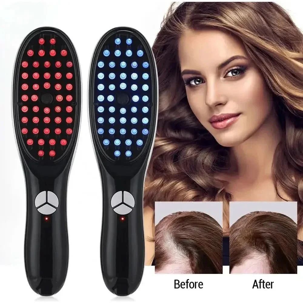 Electric Comb Massager Hair Massage Comb Meridian Therapy Scalp Massager for Stress Relief and Hair Growth