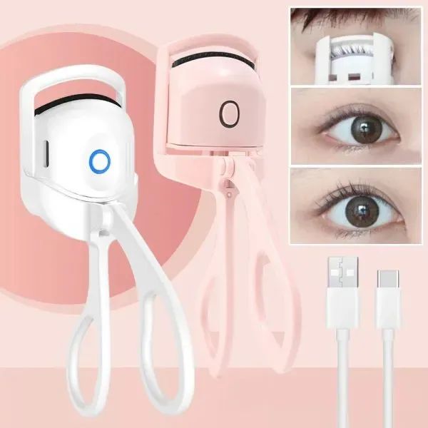 Electric Eyelash Curler | Electric eyelash applicator | Heated Eyelashes Curling Tool with USB Rechargeable Design | Quick Heating & Long-Lasting Curl
