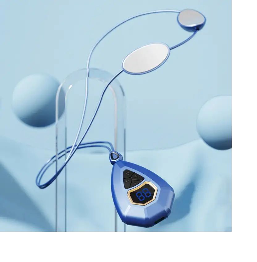 Smart Neck Massager EMS Plus Heating Electric Cervical Massager Shocker Heating Relieve Pain Massager Portable EMS Massager