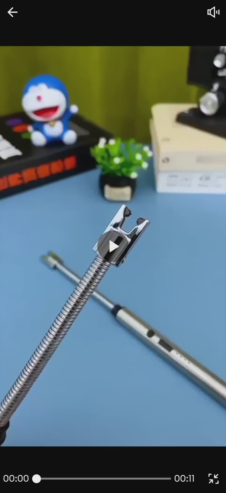 360° Outdoor Kitchen Lighter | USB Rechargeable Electronic Arc Lighter With Flexible Neck, Safety Lock (Random Color)