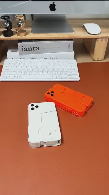 Creative Folding iPhone Toy Water Gun – Manual Shooting, Long-Range, Fun Decompression Water Blaster Toy for Kids & Adults