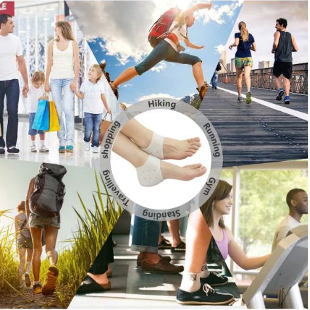 Silicone Heel Pads, Anti Crack Heel Protector, Heel Protectors Set, Silicone Half Heel Anti Crack Covers, Silicone Moisturizing Gel Heel Anti-Crack Socks